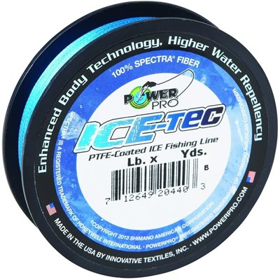 POWER PRO ICE-TEC ICE FISHING LINE BLUE 15 LB TEST 50 YD
