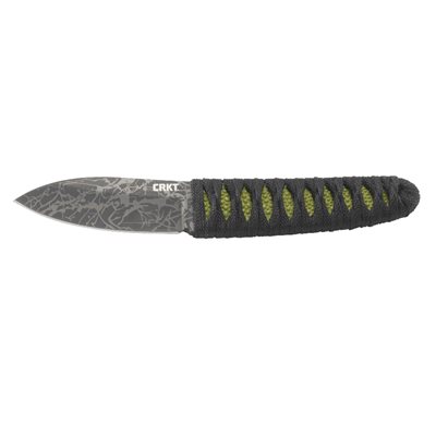 CRKT 2480 BLACK AND GREEN BURNLEY AKARI KNIFE